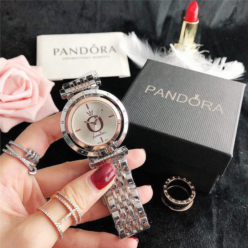 P A N D O R A Stories Glamour Pandora Aurev Rose White 