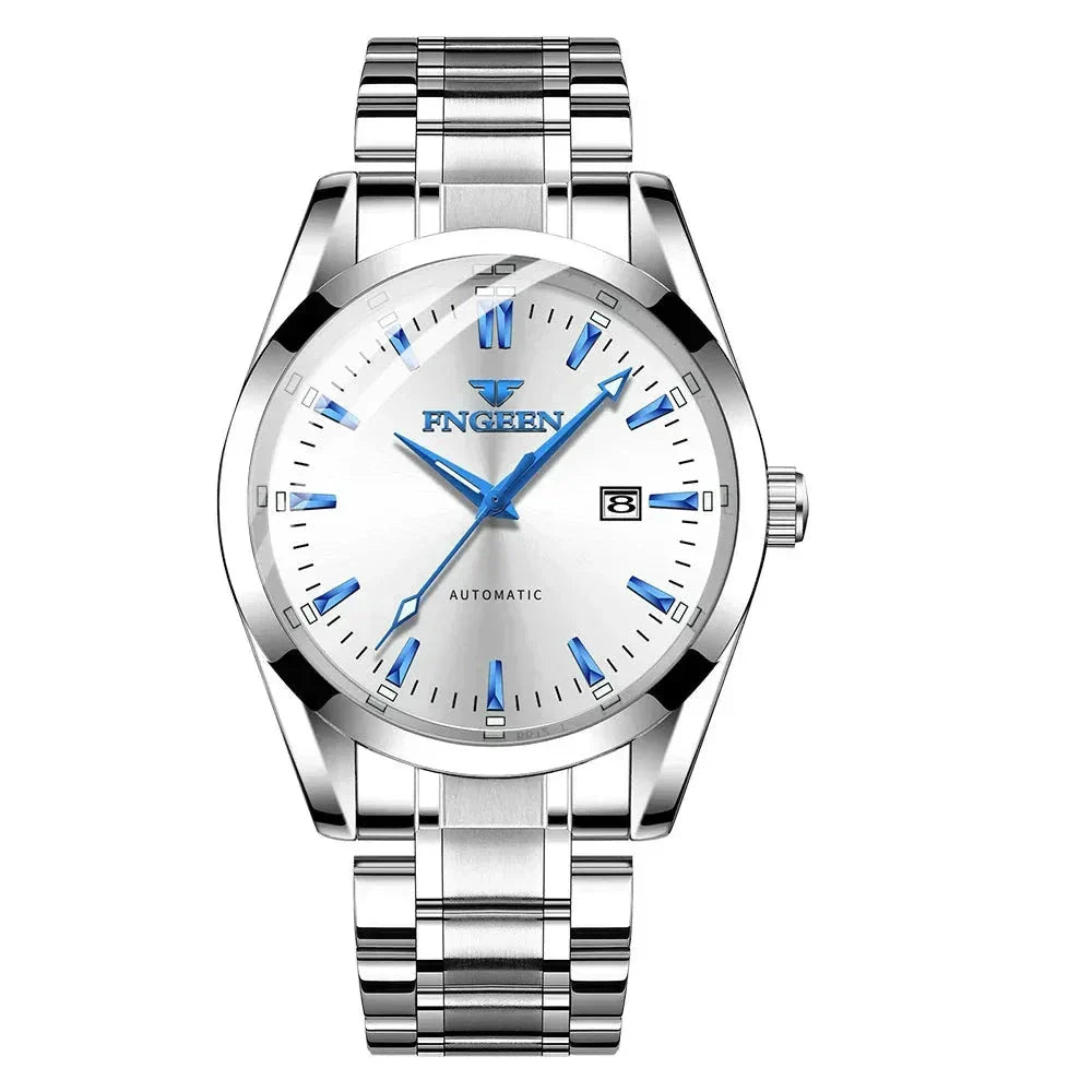POEDAGAR Watch Essence Automatic Poedagar Aurev Silver White 