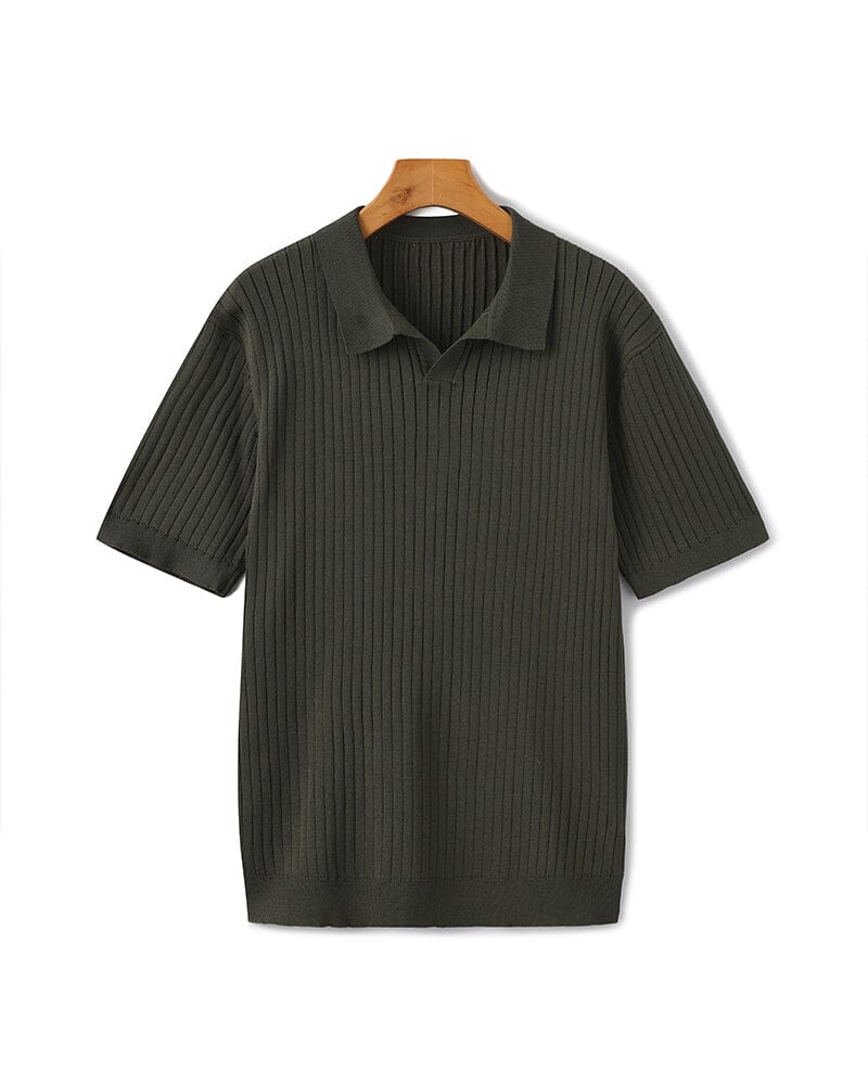 Premium Ripp-Polo Luxvian Grün XS 