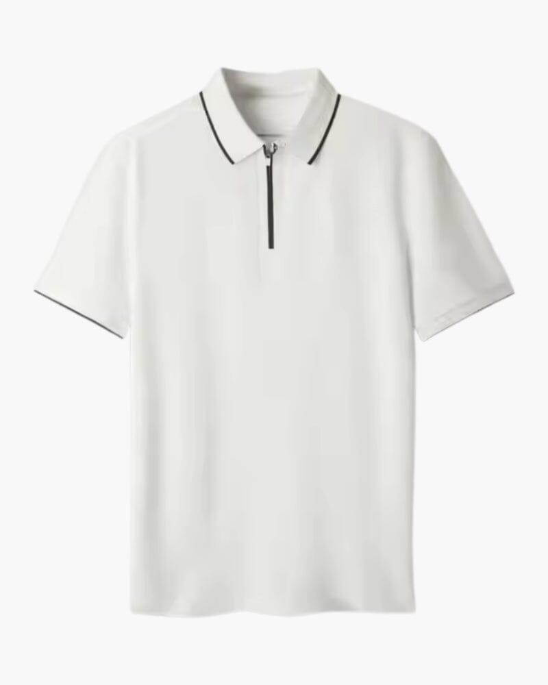 Ridgeway Zip Polo Luxvian Weiß XS 