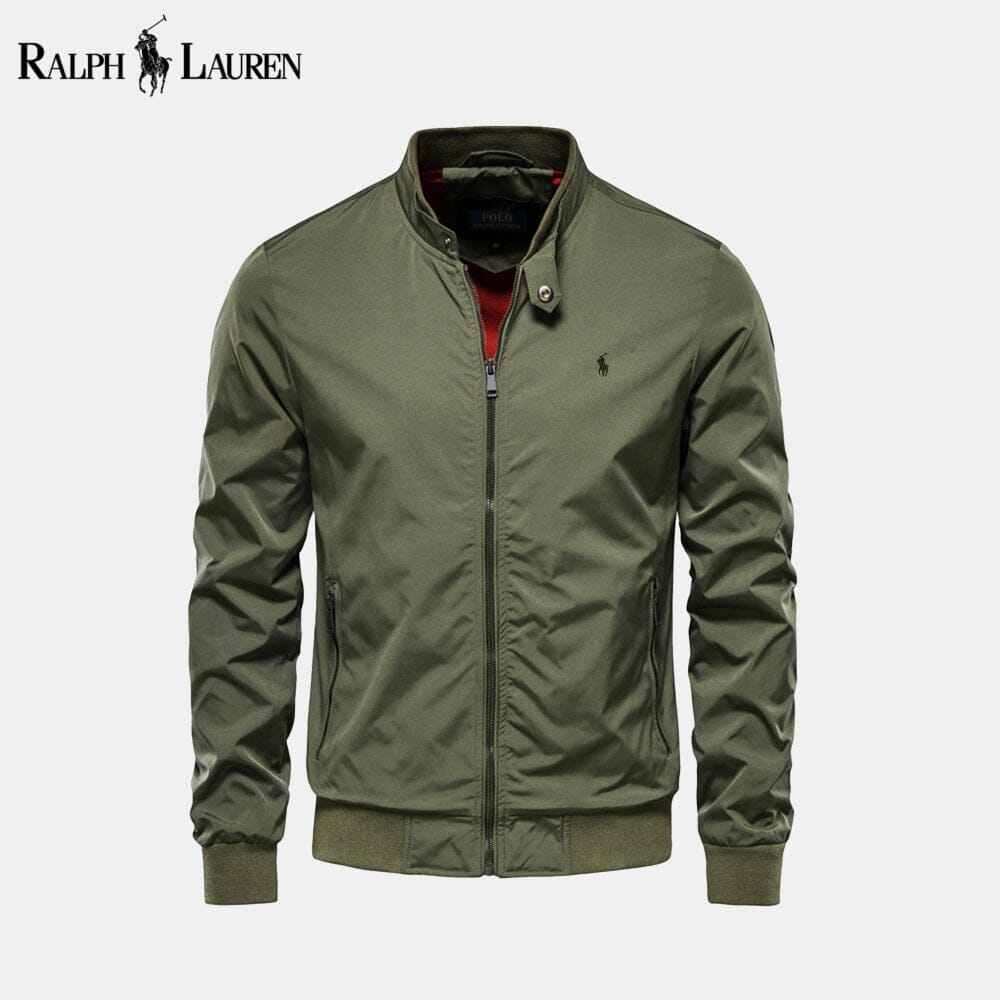 RL Bomber Classic Bomber Jacket Ralph Lauren Montevaro Khaki Green S 