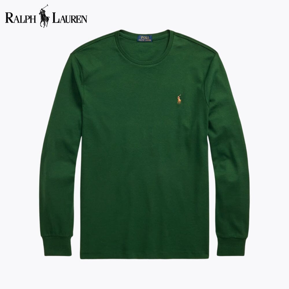 RL Classic Fit Soft Cotton Crewneck T-Shirt Ralph Lauren Montevaro Pine Green S 