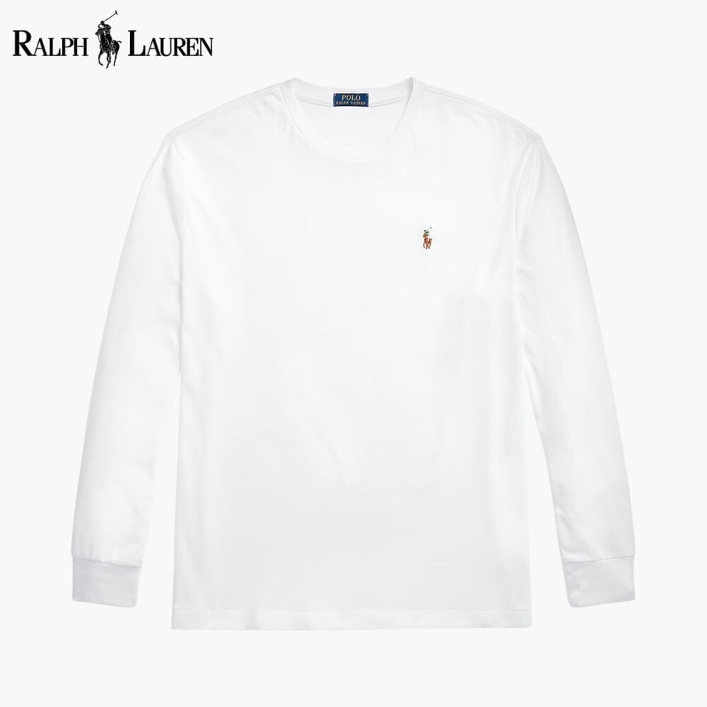 RL Classic Fit Soft Cotton Crewneck T-Shirt Ralph Lauren Montevaro White S 