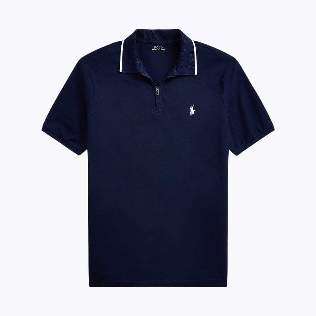 RL Classic Fit Stretch Mesh Polo Shirt Ralph Lauren Montevaro Refined Navy S 