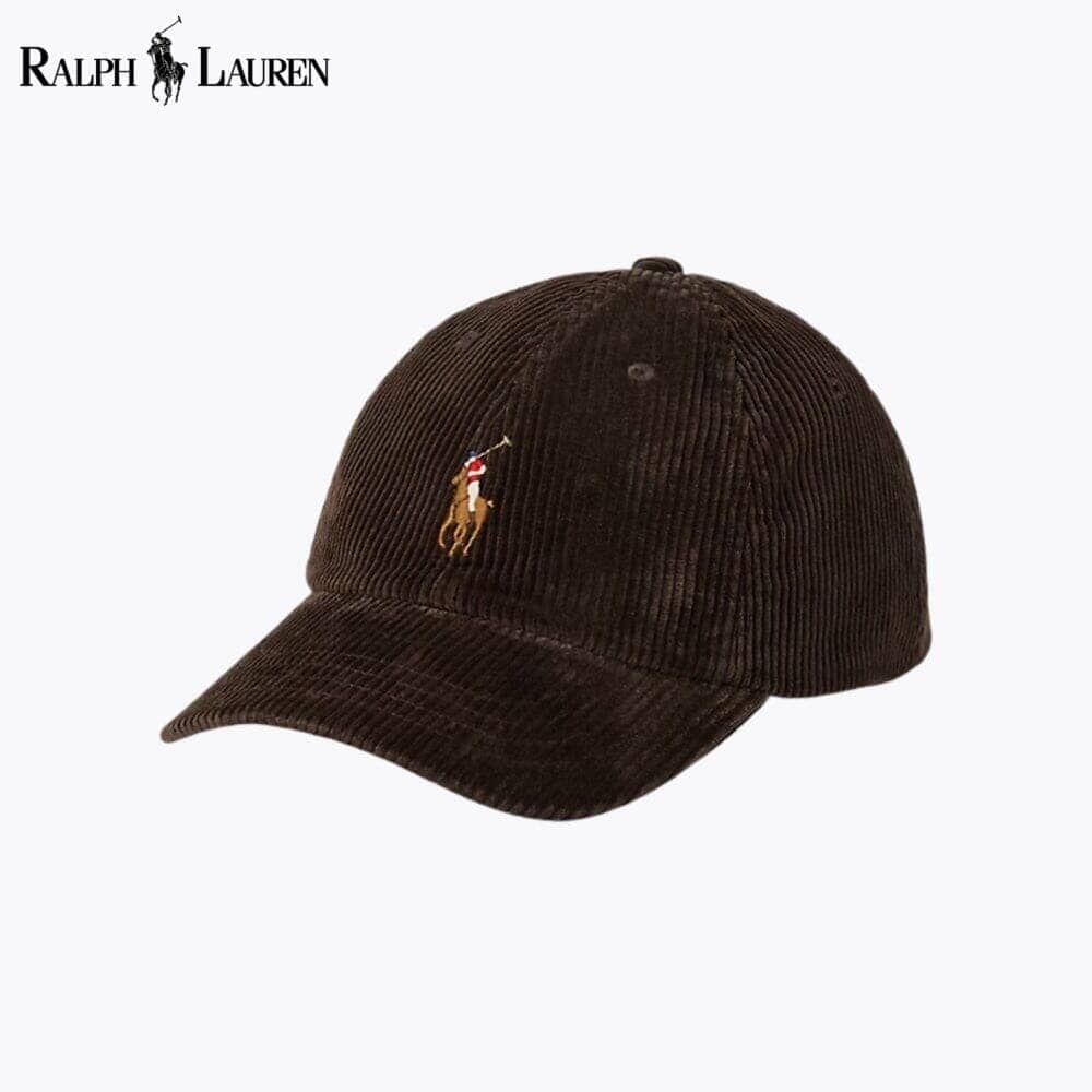 RL Corduroy Ball Cap Ralph Lauren Montevaro Madison Brown 