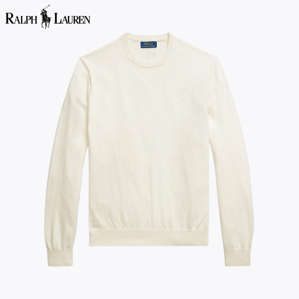 RL Cotton-Cashmere Crewneck Jumper Ralph Lauren Luxvian Cream S 