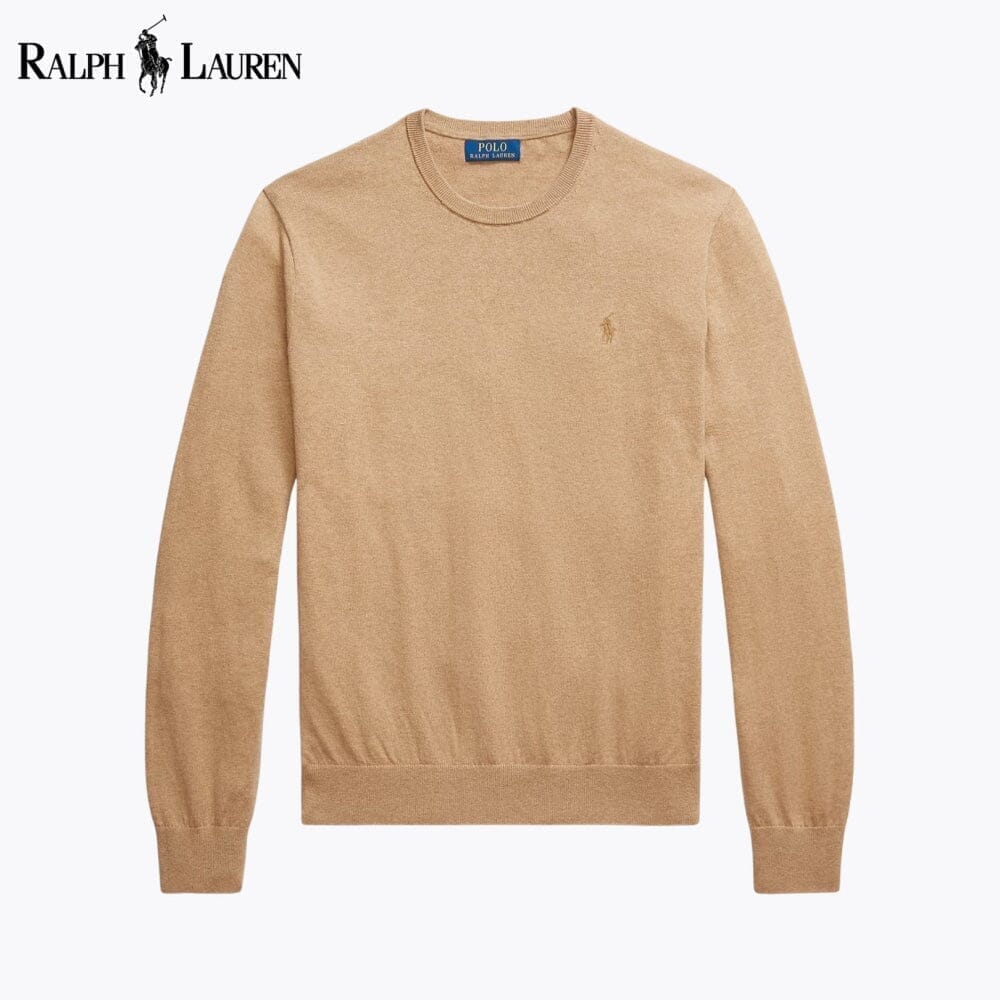 RL Cotton-Cashmere Crewneck Jumper Ralph Lauren Montevaro Caramel S 