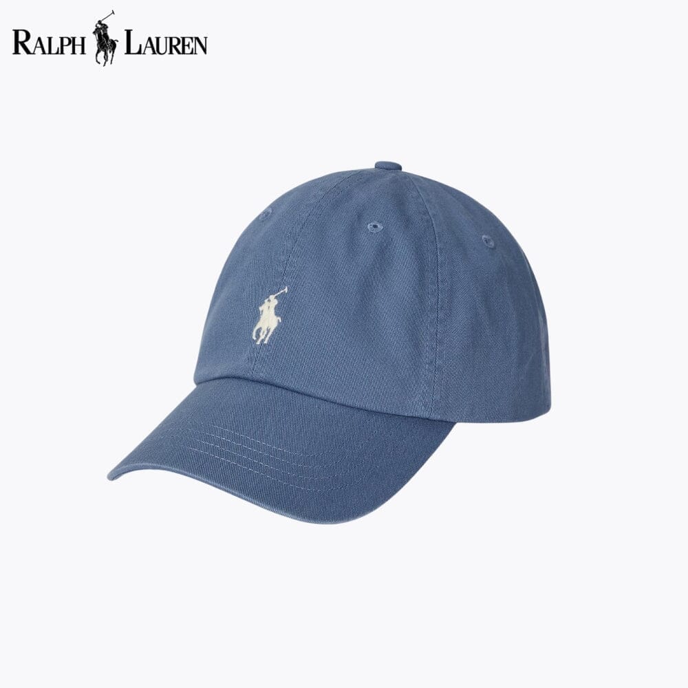 RL Cotton Chino Ball Cap Ralph Lauren Montevaro Capri Blue 