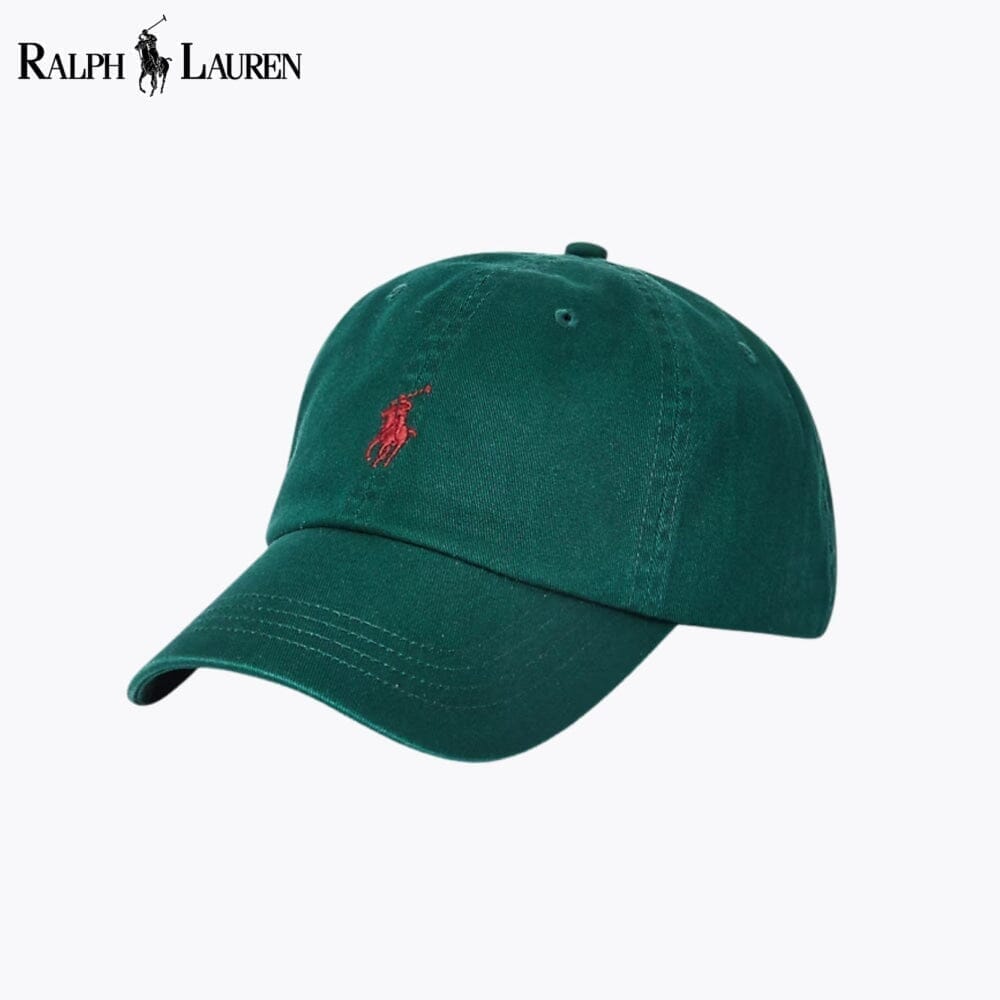 RL Cotton Chino Ball Cap Ralph Lauren Montevaro College Green 