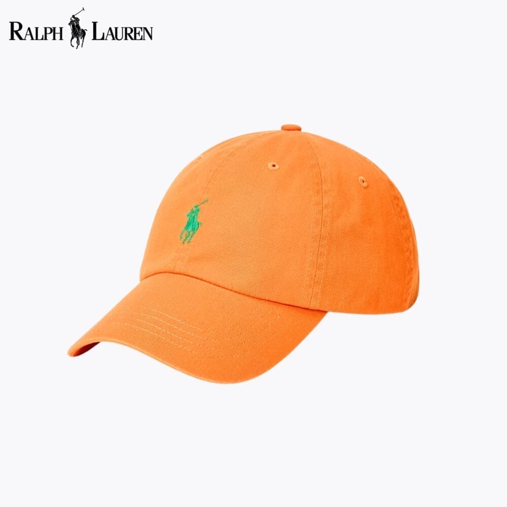RL Cotton Chino Ball Cap Ralph Lauren Montevaro Orange 