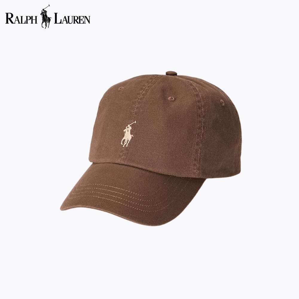 RL Cotton Chino Baseball Cap Ralph Lauren Montevaro Brown 