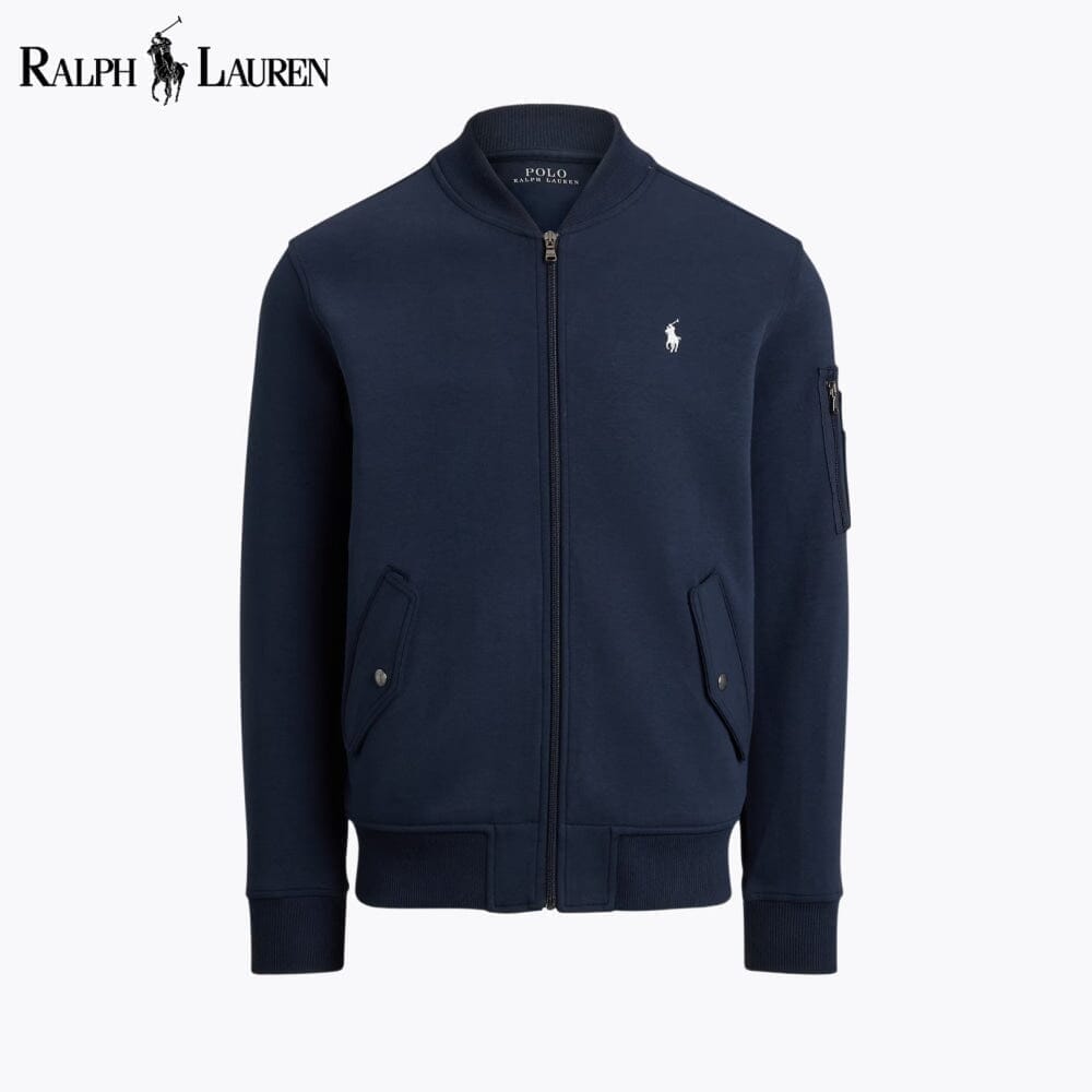RL Double-Knit Bomber Jacket Ralph Lauren Montevaro College Navy S 