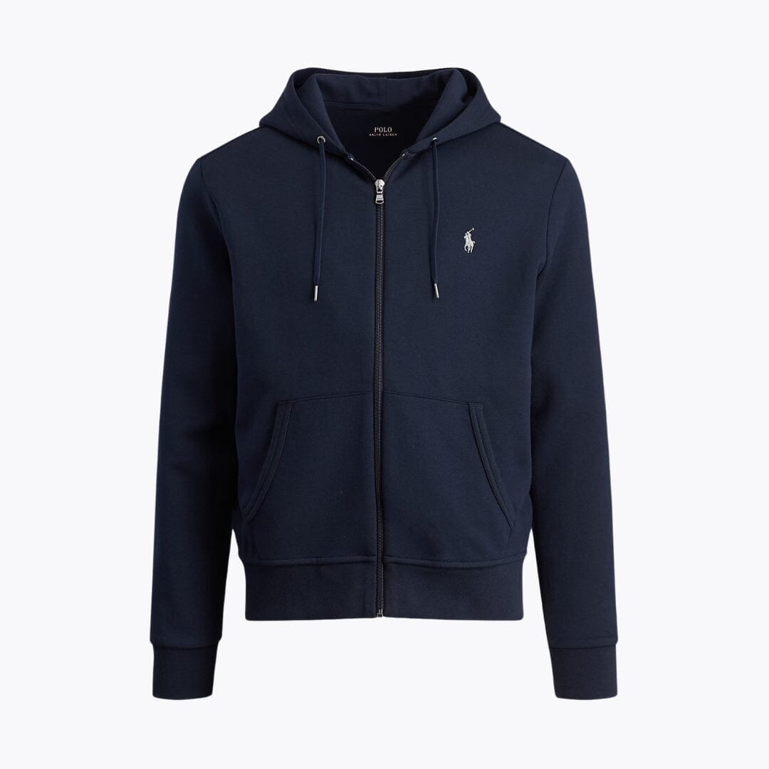 RL Double-Knit Full-Zip Hoodie Ralph Lauren Montevaro Aviator Navy S 