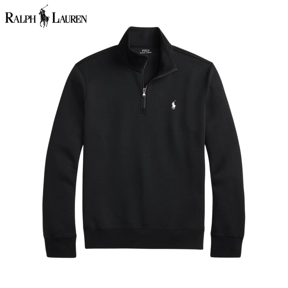 RL Double-Knit Mockneck Pullover Ralph Lauren Aurev Black S 