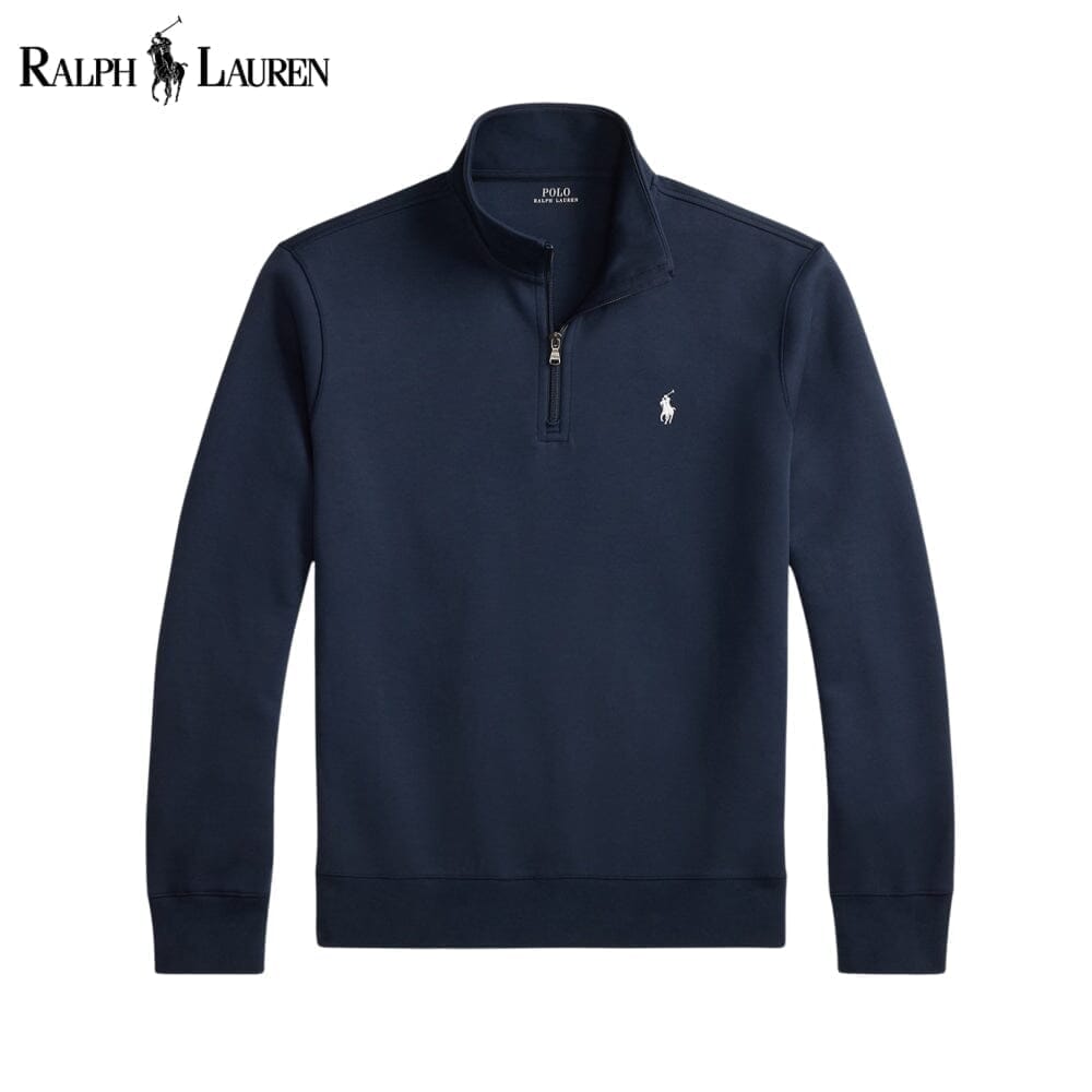 RL Double-Knit Mockneck Pullover Ralph Lauren Montevaro Aviator Navy S 