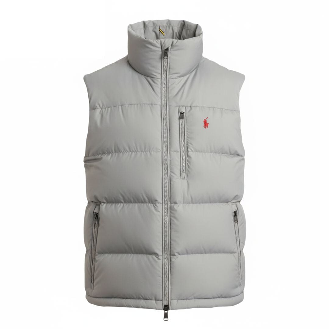 RL | Gilet Signature Homme – Déstockage Ralph Lauren Montevaro Gris Clair XS 