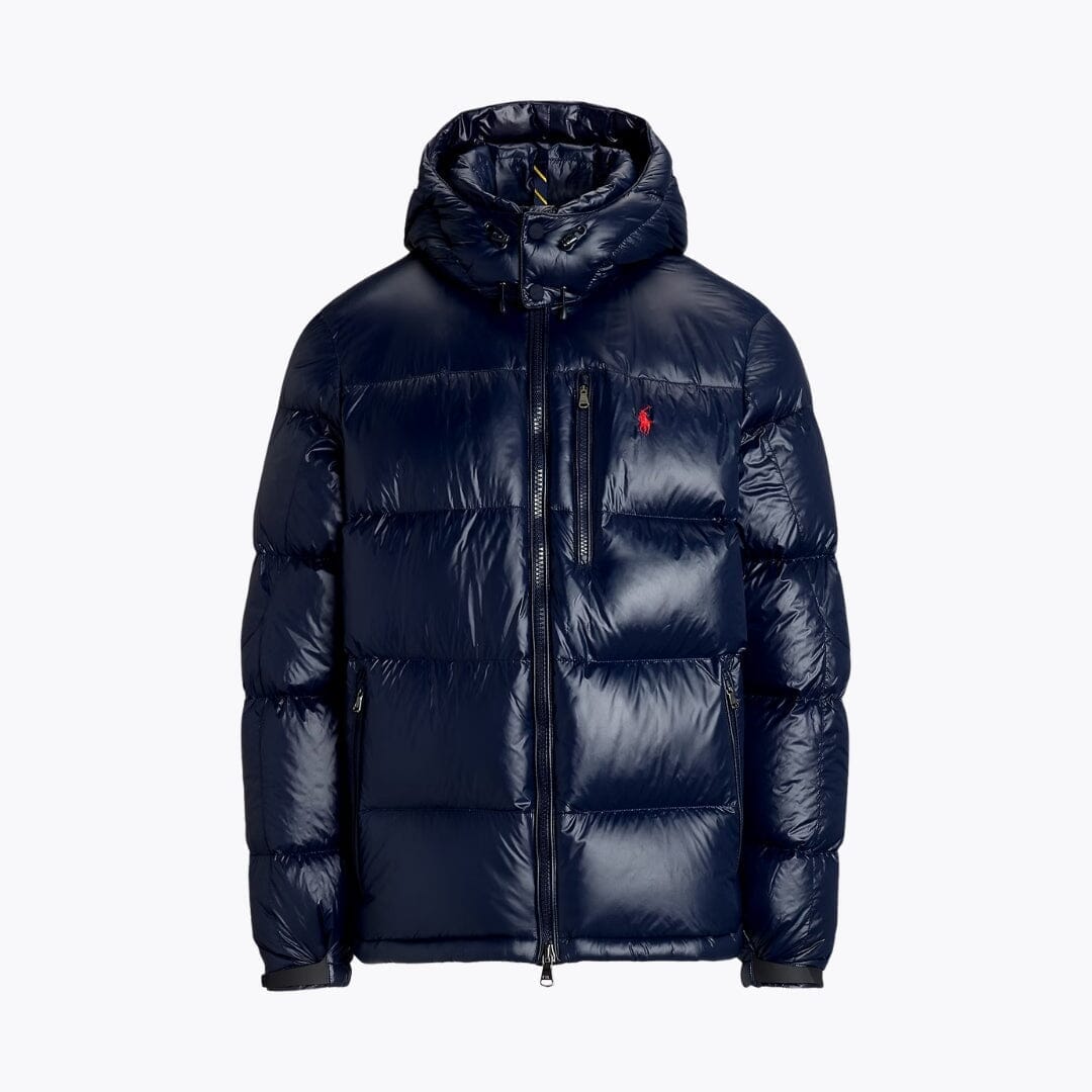RL Gorham Glossed Down Jacket Ralph Lauren Montevaro Collection Navy Glossy S 