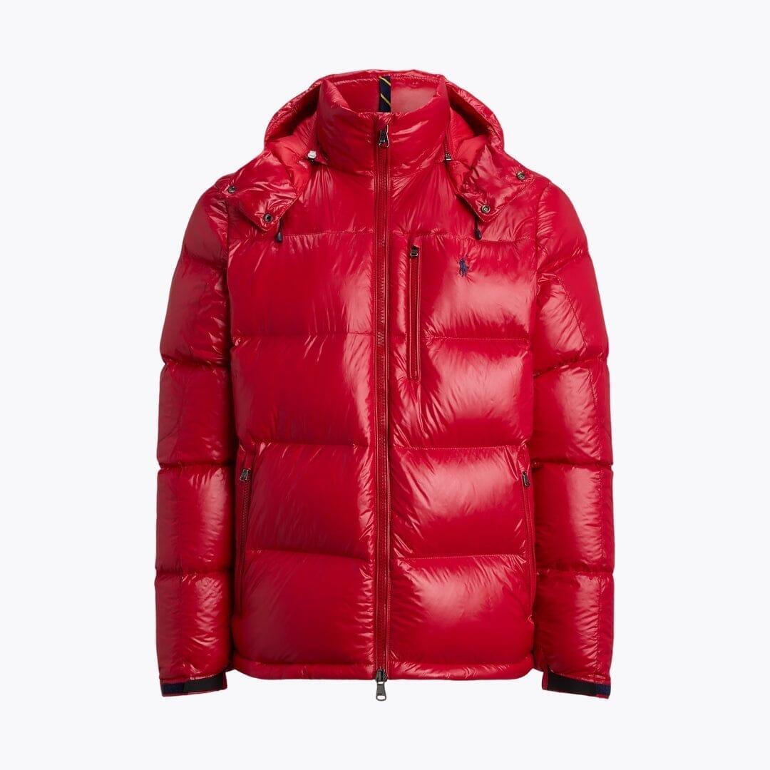RL Gorham Glossed Down Jacket Ralph Lauren Montevaro Red Glossy S 