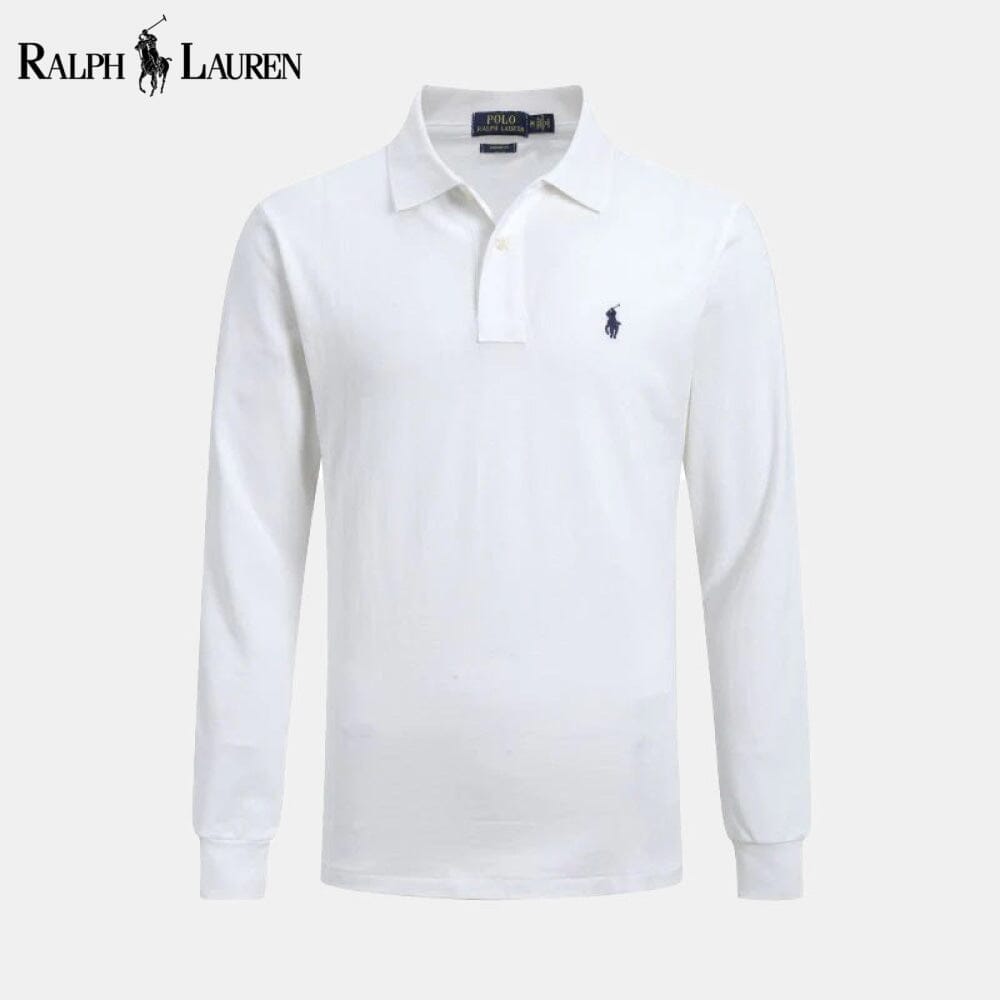 RL Long Slim Fit Dress Shirt Ralph Lauren Aurev White S 