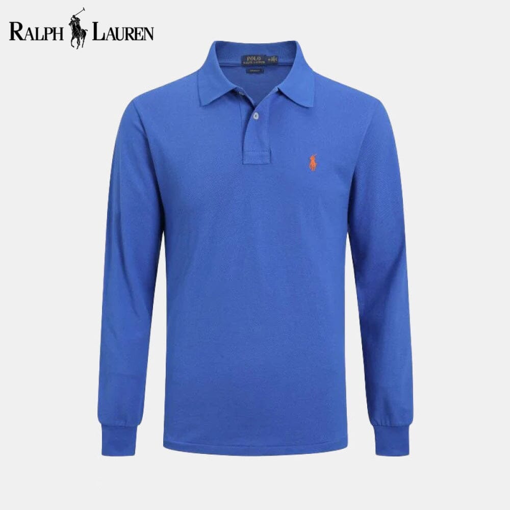 RL Long Slim Fit Dress Shirt Ralph Lauren Luxvian Blue S 