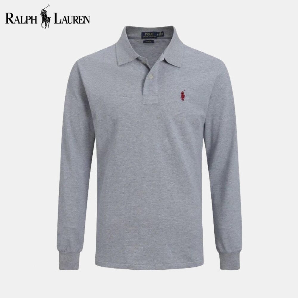 RL Long Slim Fit Dress Shirt Ralph Lauren Luxvian Gray S 