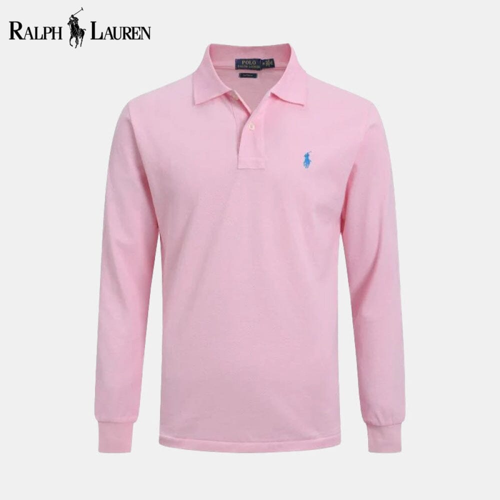 RL Long Slim Fit Dress Shirt Ralph Lauren Luxvian Pink S 