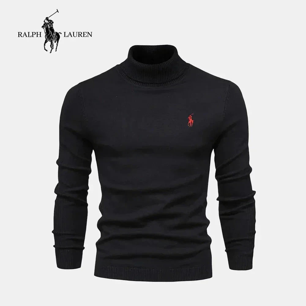 RL Men's Turtleneck Sweater (Clearance) Ralph Lauren Montevaro Black S 