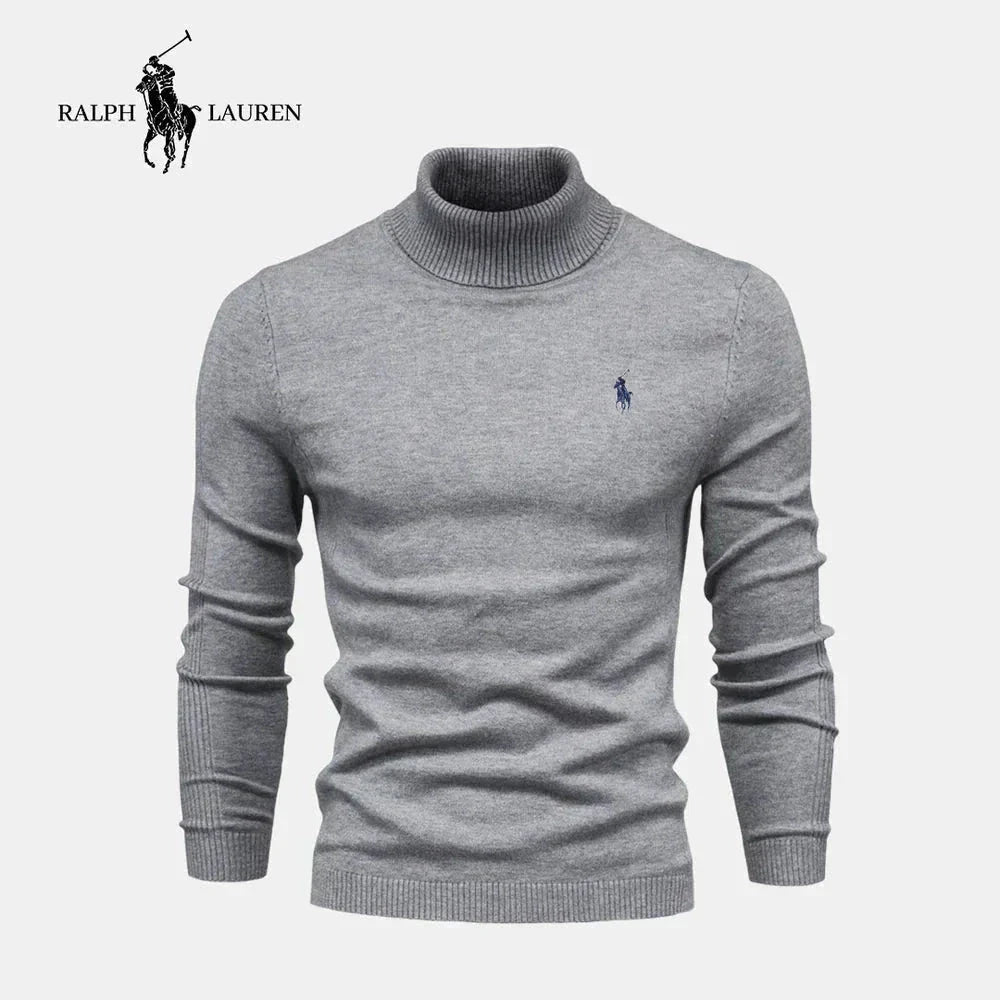 RL Men's Turtleneck Sweater (Clearance) Ralph Lauren Montevaro Gray S 
