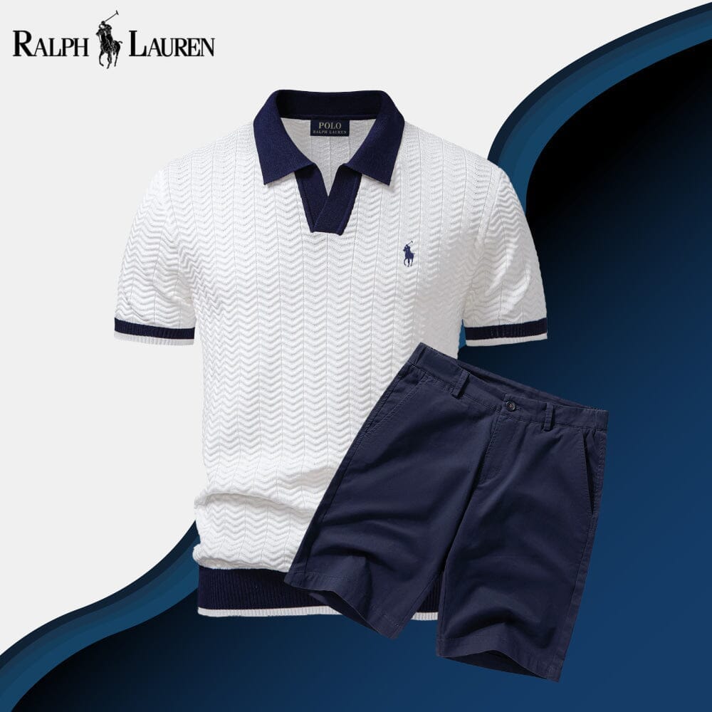RL Old Money Polo Shirt + Shorts Set Ralph Lauren Luxvian Snow White S 