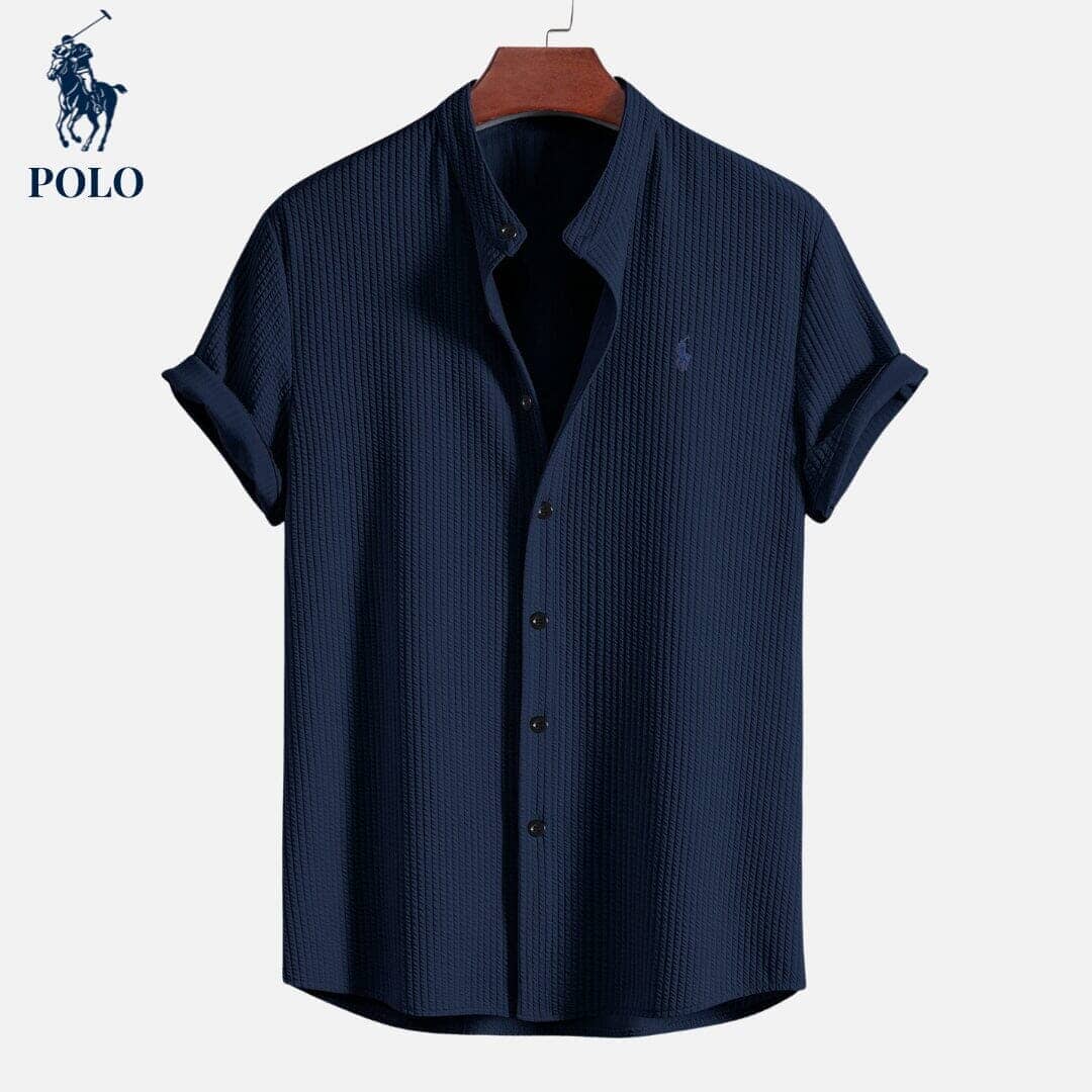 RL Polo Hampton Collar Shirt Ralph Lauren Montevaro Dark Blue S 