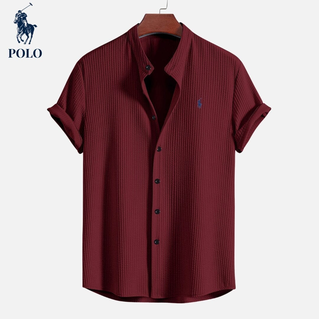 RL Polo Hampton Collar Shirt Ralph Lauren Montevaro Red S 