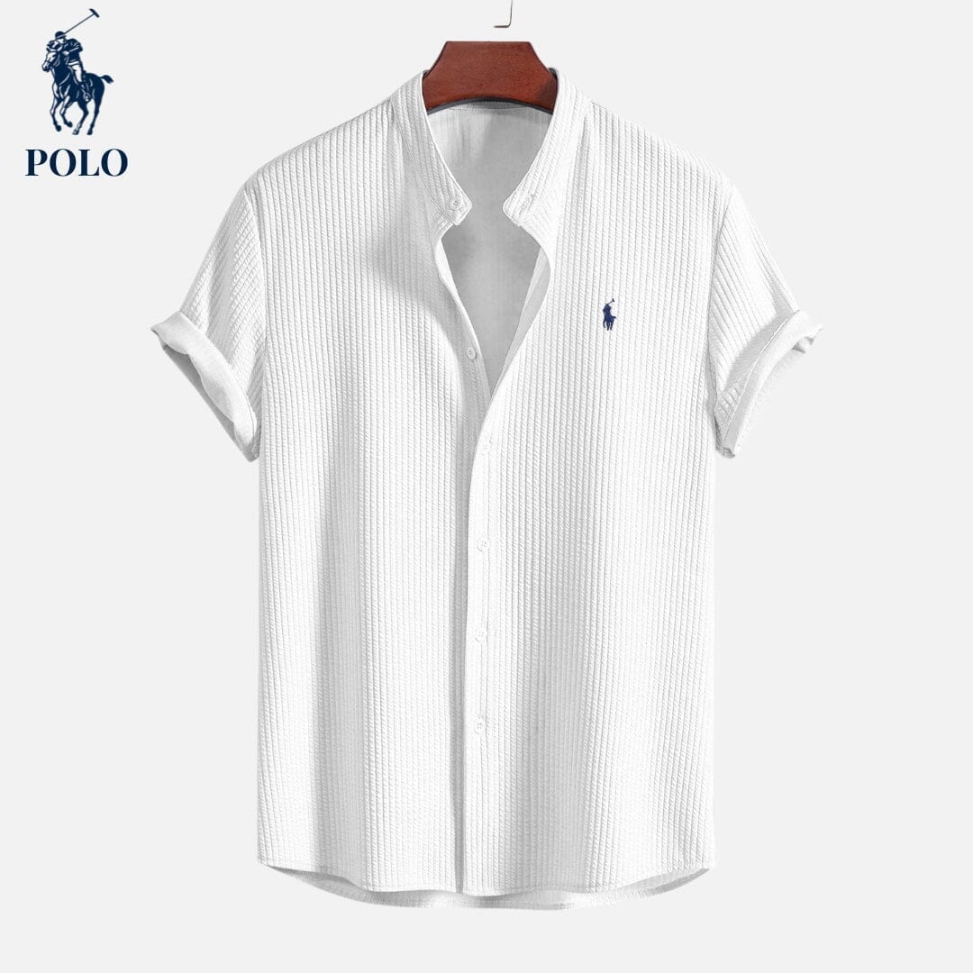 RL Polo Hampton Collar Shirt Ralph Lauren Montevaro White S 