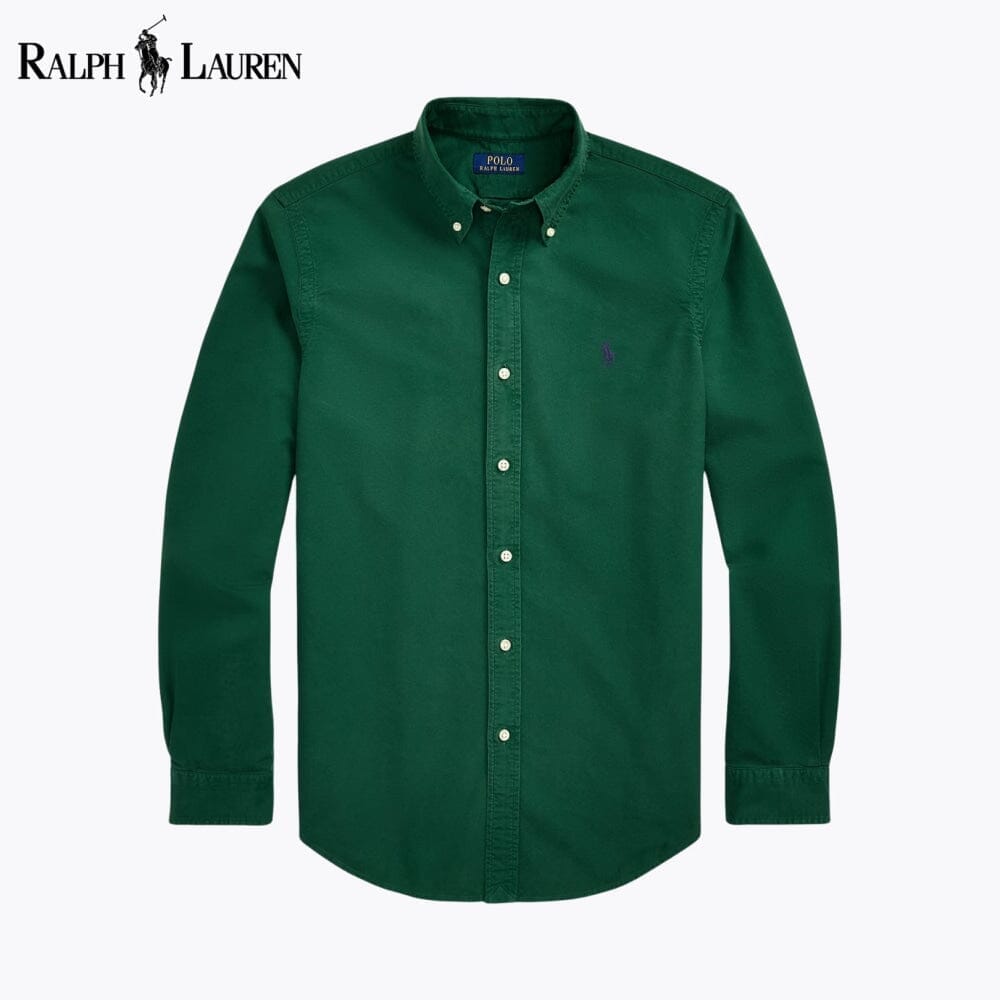 RL Slim Fit Garment-Dyed Oxford Shirt Ralph Lauren Luxvian New Forest S 