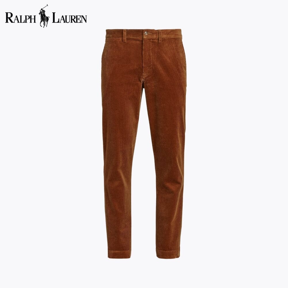 RL Straight Fit Stretch Corduroy Pant Ralph Lauren Luxvian Golden Brown 28 