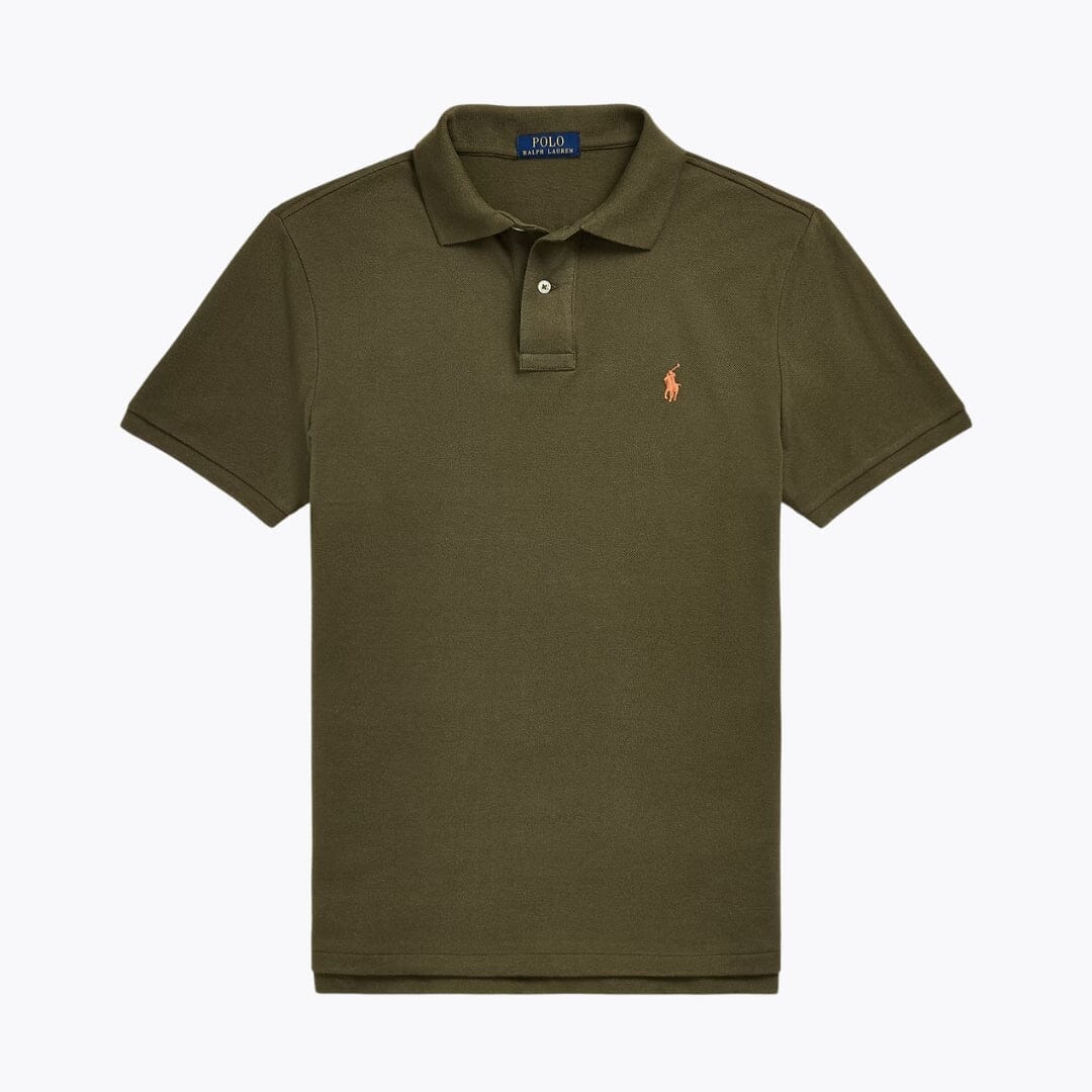 RL The Iconic Mesh Polo Shirt Ralph Lauren Aurev Canopy Olive S 