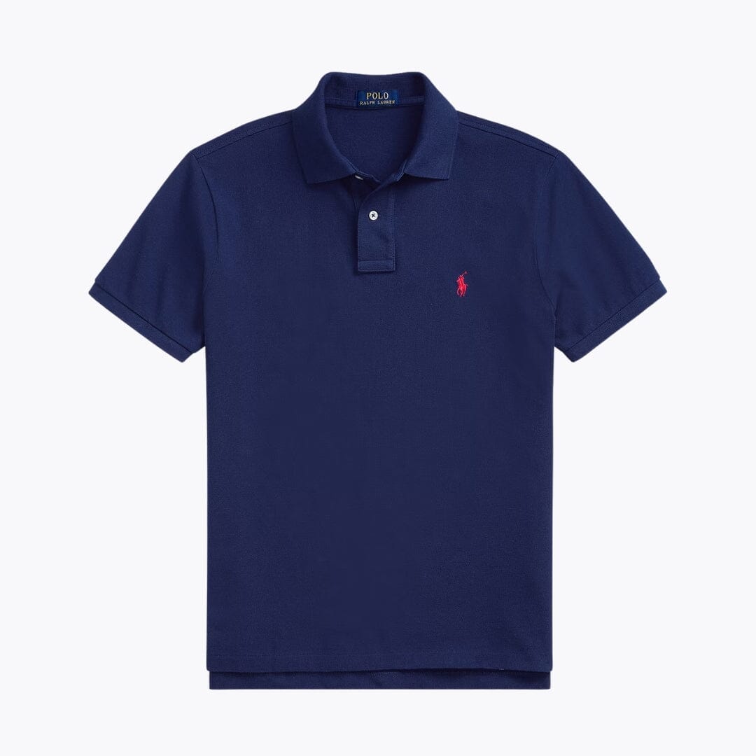 RL The Iconic Mesh Polo Shirt Ralph Lauren Luxvian Navy/Red S 