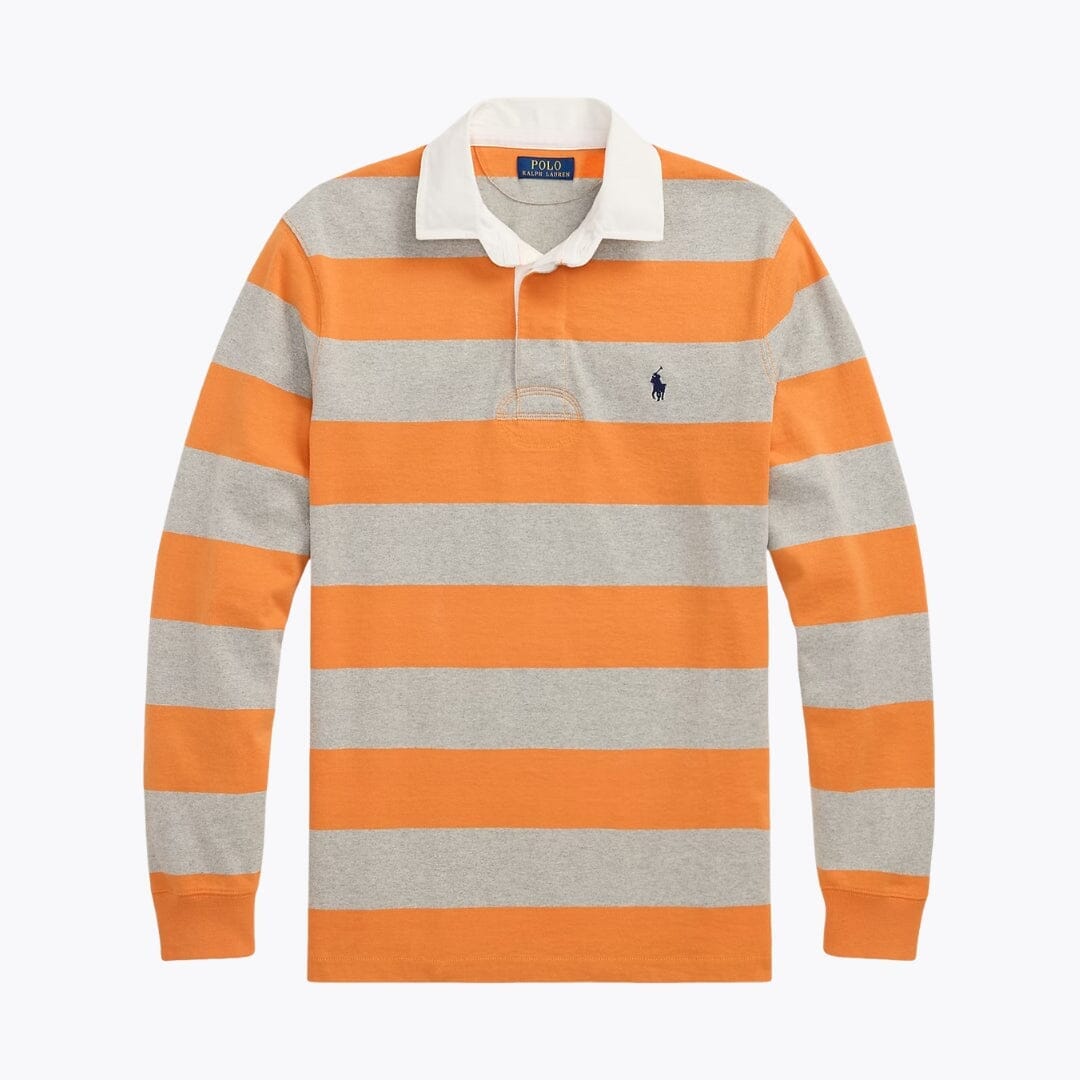 RL The Iconic Rugby Shirt Ralph Lauren Aurev Bedford Orange/Heather S 