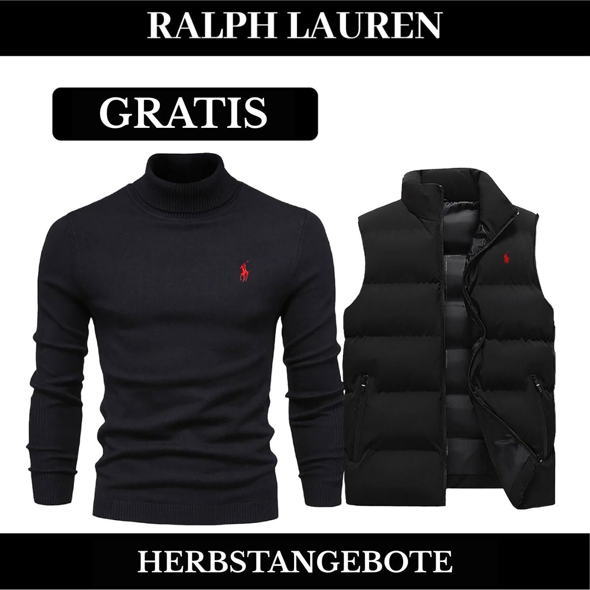 RL Weste + Gratis-Pullover (LAGERRÄUMUNG) Ralph Lauren Luxvian 