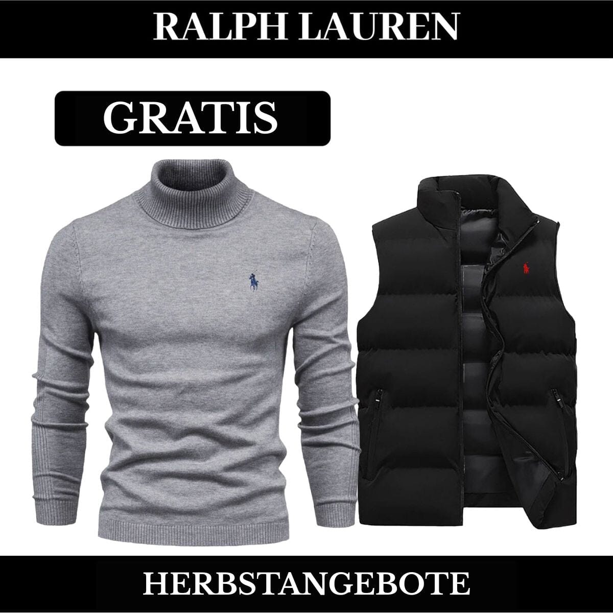 RL Weste + Gratis-Pullover (LAGERRÄUMUNG) Ralph Lauren Montevaro 