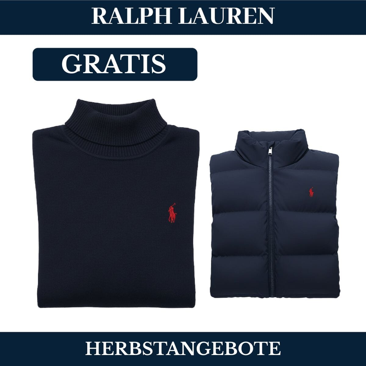 RL Weste + Gratis-Pullover (LAGERRÄUMUNG) Ralph Lauren Montevaro 