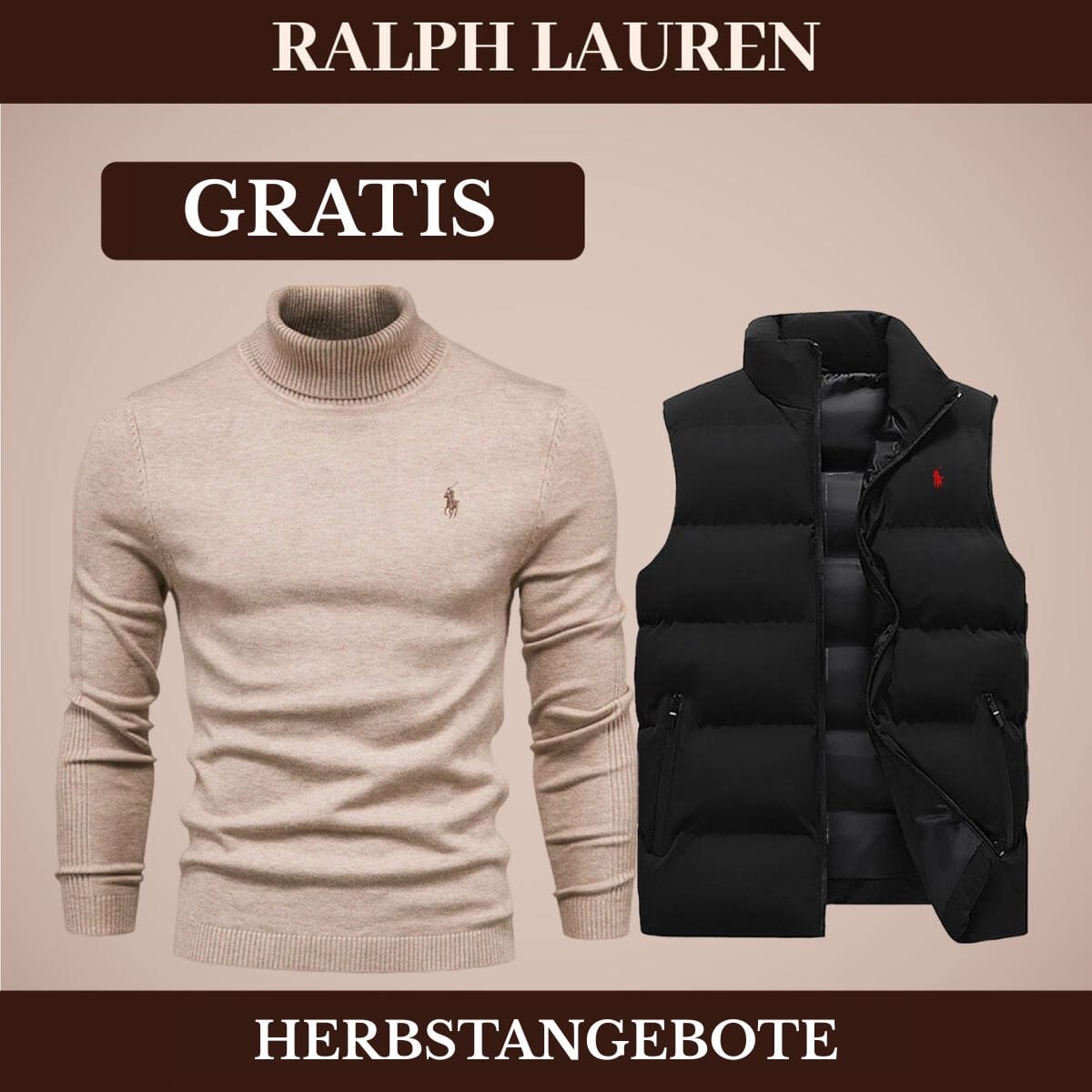 RL Weste + Gratis-Pullover (LAGERRÄUMUNG) Ralph Lauren Montevaro 