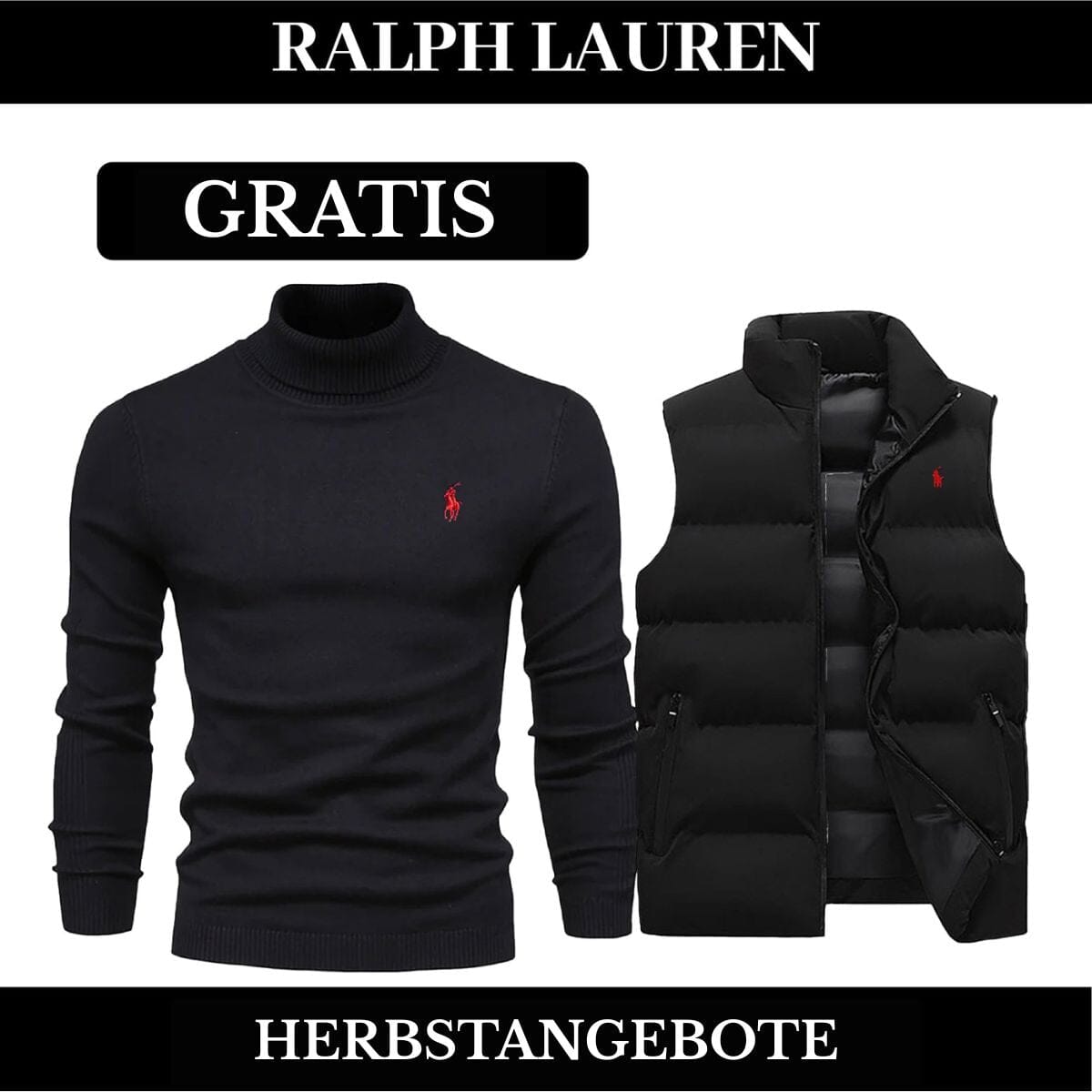 RL Weste + Gratis-Pullover (LAGERRÄUMUNG) Ralph Lauren Montevaro 