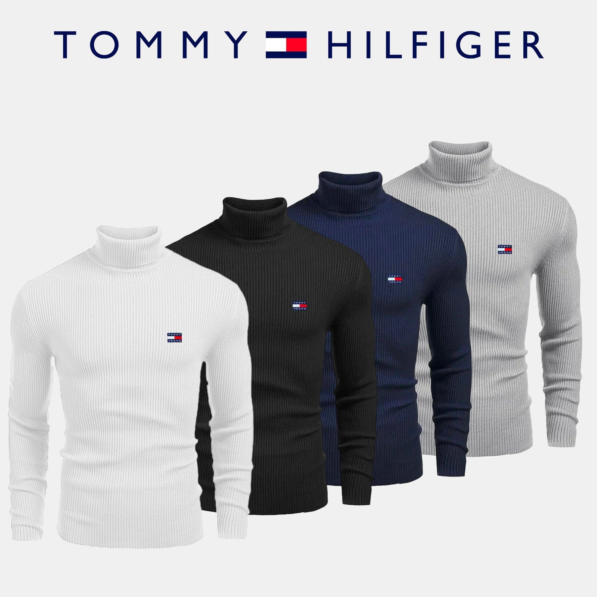 TH Turtleneck Sweater Tommy Hilfiger Luxvian Black M 