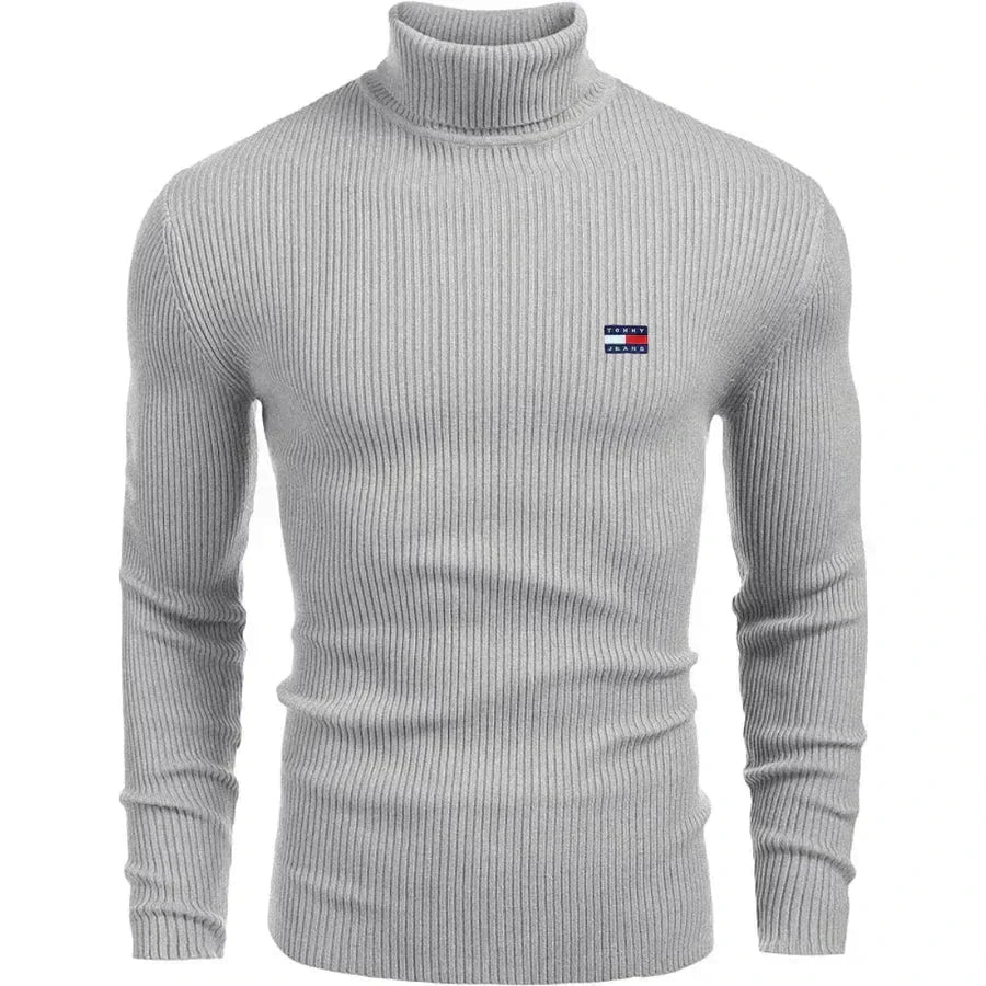 TM Men's Turtleneck Sweater Tommy Hilfiger Luxvian Gray M 