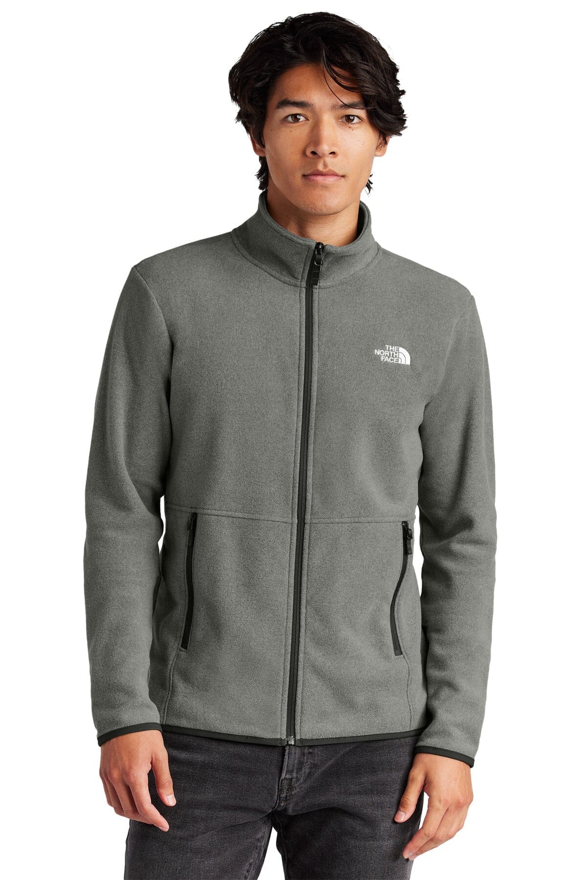 TNF Glacier Full-Zip Fleece Jacket The North Face Luxvian TNF Medium Grey Heather S 