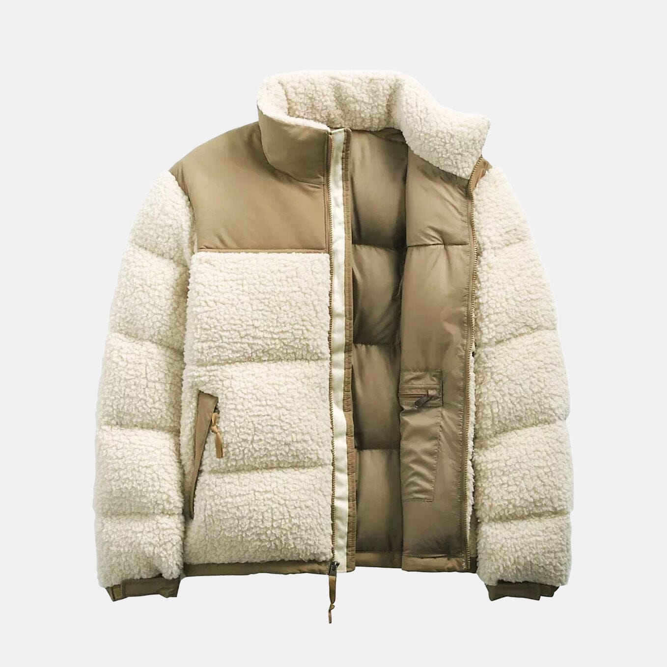 TNF Sherpa Essential Down Puffer Jacket The North Face Montevaro Beige S 