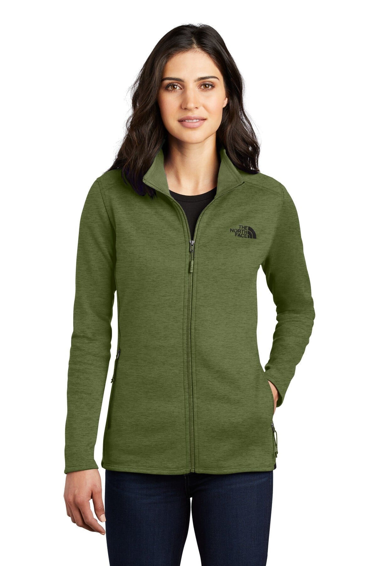 TNF Women's Skyline Full-Zip Fleece Jacket The North Face Luxvian Four Leaf Clover Heather S 